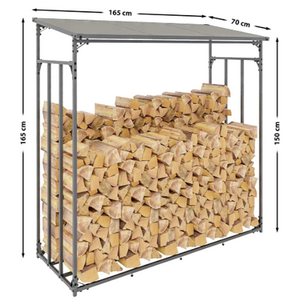 Kaminholzunterstand Ruston mit Abdeckplane